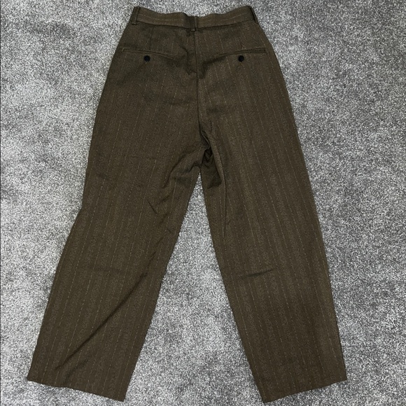 ASOS DESIGN balloon fit suit pants in tonal stripe - Picture 6 of 8